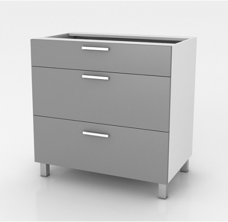 Kuchynská dolná skrinka NATANYA SZ60 3SZ, Červený lesk