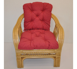 Poduška na kreslo Rio De Janeiro látka vínový melír