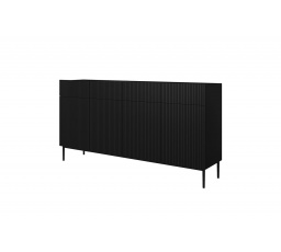 Komoda Nicole, matná čierna / čierne nohy