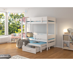 Trojposchodová posteľ ETAPO 180x80 Biela