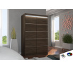 Posuvná skriňa s LED osvetlením BENISSO 120 Choco+Choco