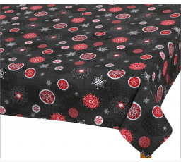 Vianočný obrus ozdoby sivé