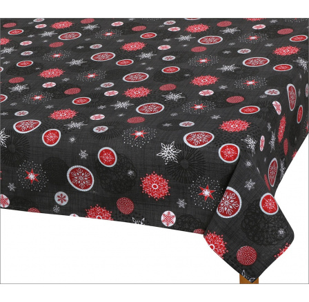 Vianočný obrus ozdoby sivé