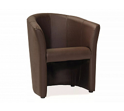 Kreslo TM-1, Hnedá ekokoža EK-18/Wenge