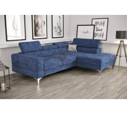 Rohová sedacia súprava TOSCANIA MINI s funkciou spania 170x250 cm - modrá, pravá