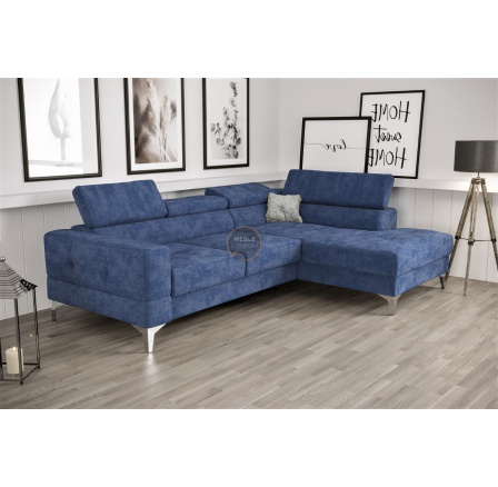 Rohová sedacia súprava TOSCANIA MINI s funkciou spania 170x250 cm - modrá, pravá