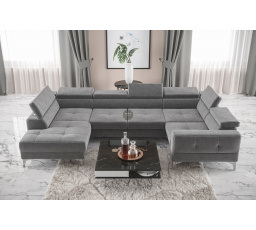 Rohová sedacia súprava TOSCANIA MAX I 170x350x185 cm - sivá, pravá