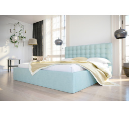 Posteľ LOFT - 200x200, Kovová na plynových zdvihákoch, voliteľný odtieň