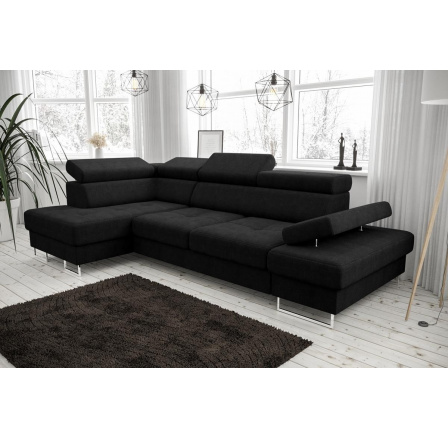 Rohová sedacia súprava GALAXY MINI 170x280 - čierna, ľavá Rohová sedacia súprava GALAXY MINI 170x280 - čierna, ľavá