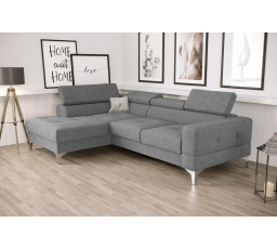 Rohová sedacia súprava TOSCANIA MINI s funkciou spania 170x250 cm - sivá, ľavá