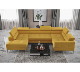 Rohová sedacia súprava TOSCANIA MAX I 170x350x185 cm - žltá, pravá