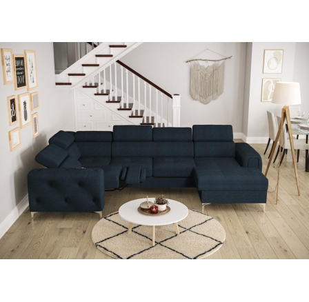 Rohová sedacia súprava ORION MAX III, relax s funkciou spania 165x320x190 cm - modrá, ľavá Rohová sedacia súprava ORION MAX III, relax s funkciou spania 165x320x190 cm - modrá, ľavá