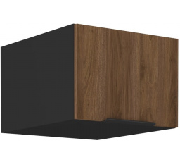 Horná skrinka MONZA - 50 NAGU-36 1F, Čierna mat/Orech