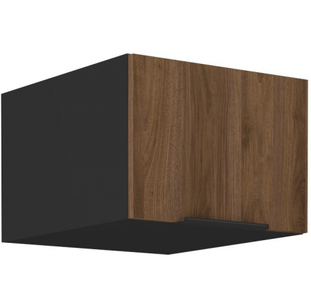 Horná skrinka MONZA - 50 NAGU-36 1F, Čierna mat/Orech