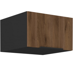 Horná skrinka MONZA - 60 NAGU-36 1F, Čierna mat/Orech