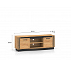 TV stolík URSO 08, dub Craft zlatý / čierna