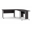 Písací stôl OFFICE 402/437, Čierna/Silver grey