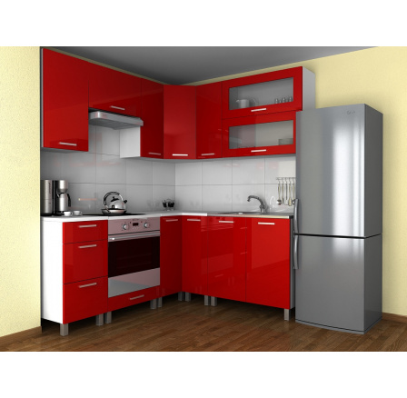 Kuchynská linka Grepolis RLG červený lesk