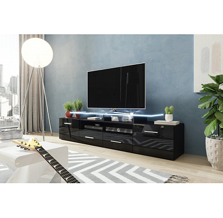 TV komoda EVORA, čierna TV komoda EVORA, čierna
