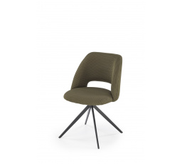 Jedálenská otočná stolička K546, olivová/čierna