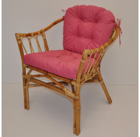 Ratanové kreslo Subaliu - vankúš malinovo modrý Ratanové kreslo Subaliu - vankúš malinovo modrý