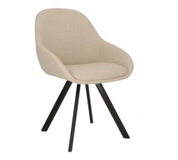 Stolička Nels béžová čierne nohy
