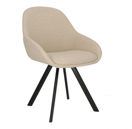 Stolička Nels béžová čierne nohy