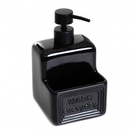 Dávkovač mydla SYLAN čierny 10x17 cm