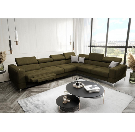 Rohová sedacia súprava TOSCANIA MAX, relax 320×250 - pravá, olivová Rohová sedacia súprava TOSCANIA MAX, relax 320×250 - pravá, olivová