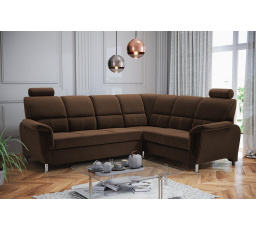 Rohová sedacia súprava P Nadia Velva 4 - hnedá