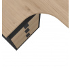 Rohový písací stôl SIGAL 600/03, Sivá/Jackson hickory