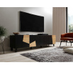 TV komoda ETNA, čierny mat/ čierny mat/ dub craft