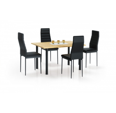 Jedálenský stôl ADONIS 2, zlatý dub/čierna