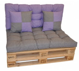 Súprava vankúšov veselá paleta - sivo fialová