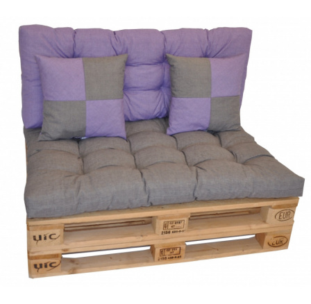 Súprava vankúšov veselá paleta - sivo fialová