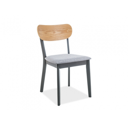 Jedálenská stolička VITRO, dub/grafit/sivá 111