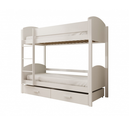 Detská Poschodová Posteľ Jori 180x80 s matracom Artisan+Biela Detská Poschodová Posteľ Jori 180x80 s matracom Artisan+Biela