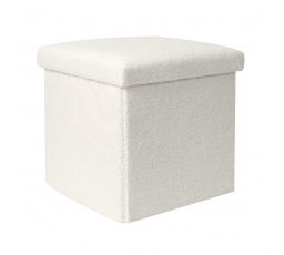 Pufa Intesi Vels Boucle biela skladacia