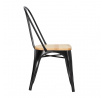 Stolička Paris Wood čierna prírodná borovica