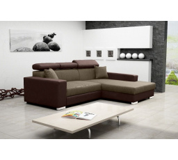 Rohová sedacia súprava Mexicana Lux P sv.hnedá/EKO hnedá