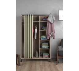 Šatní skriňa HARMONY 119, Jackson hickory/Béžová