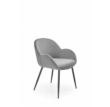 Jedálenská stolička K480, sivá/čierna