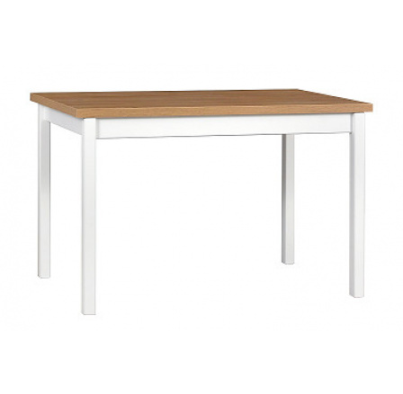 MAXMILIÁN 3 - jedálenský stôl (MAX 3) dub lamino grandson / nohy biele - kolekcia "DRE" (K150-Z)