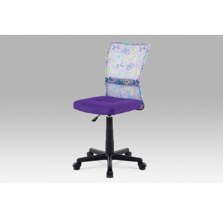 Kancelárska stolička, fialová sieťovina, plastový kríž, motív sieťoviny