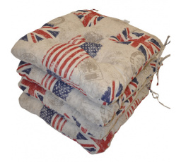 Sedadlo UNI Maxi s motívom vlajky - sada 4 kusov