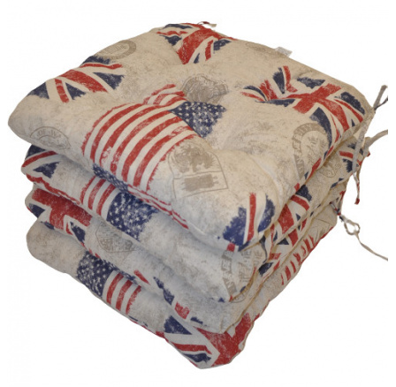 Sedadlo UNI Maxi s motívom vlajky - sada 4 kusov