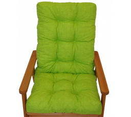 Vankúš na záhradné kreslo s mašľou - svetlozelená látka