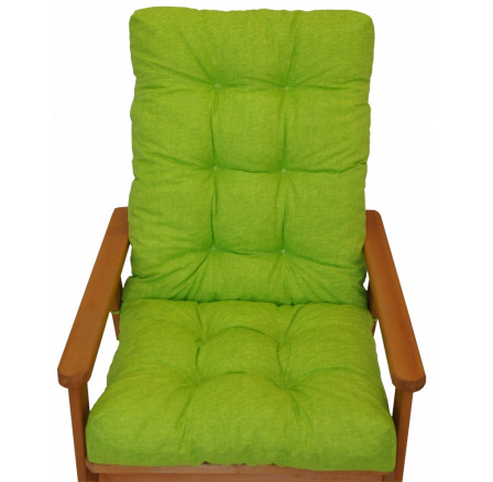 Vankúš na záhradné kreslo s mašľou - svetlozelená látka