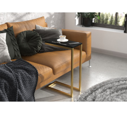 Pomocný stolík SPARK Zlatý+Čierny