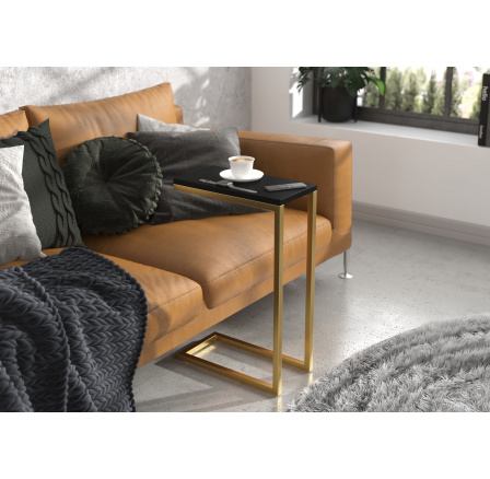 Pomocný stolík SPARK Zlatý+Čierny